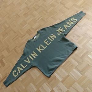 Calvin Klein jeans oversized khaki 100% cotton sweater L